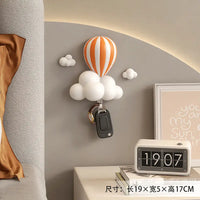 Hot air balloon cloud key holder.