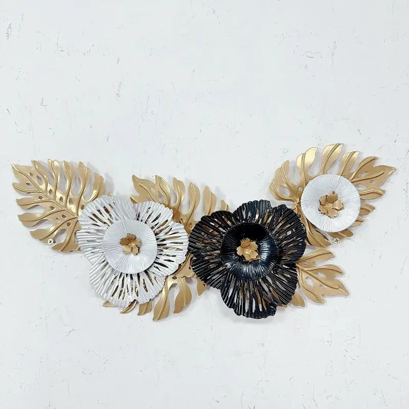 Metal floral wall decor.