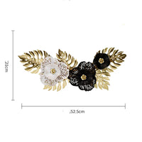 Metal floral wall decor.