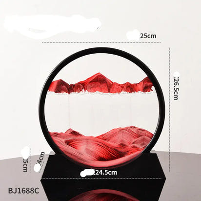 Circular sand art display.