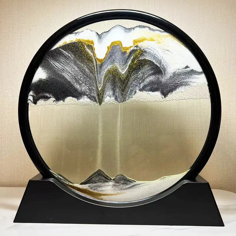 Round sand art display.