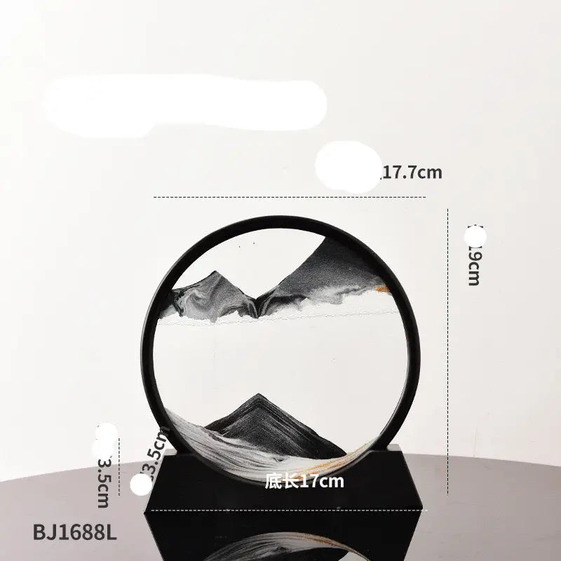 Circular sand art display.