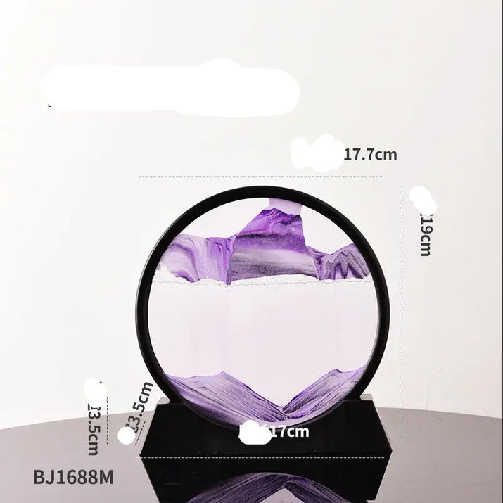 Circular sand art display.