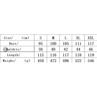 Clothing size chart.