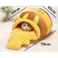 Honey pot cat bed with dimensions.