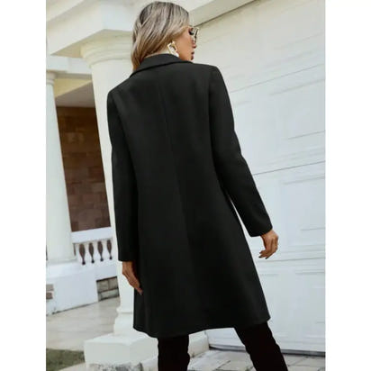 Elegant Double-Breasted Tweed Coat