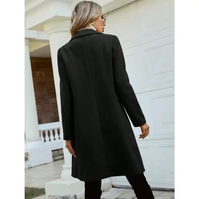 Elegant Double-Breasted Tweed Coat