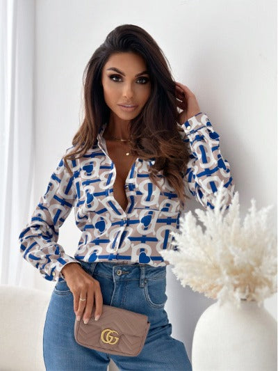 Fashionable Printed Blouse