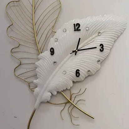 Decorative Feather Clock - sleek-selections