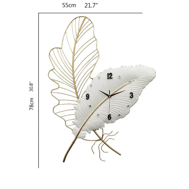 Decorative Feather Clock - sleek-selections