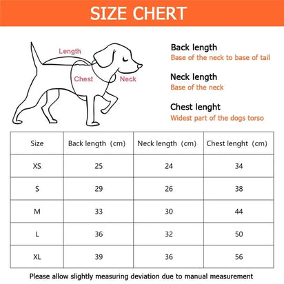 Dog plaid pet clothes size chart for stylish and comfortable plaid pet clothes