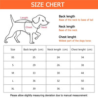 Dog plaid pet clothes size chart for stylish and comfortable plaid pet clothes