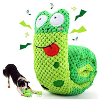 Green plush snail dog toy as part of Dog Puzzle Feeder Interactive Toy for dogs
