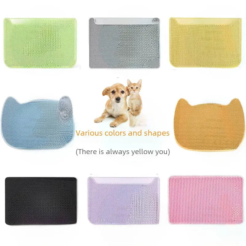 Assorted cat scratching mats.