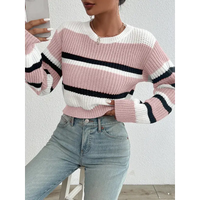 Striped knit sweater.
