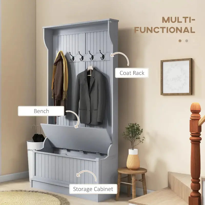 3-in-1 Hall Tree Bench - sleek-selections