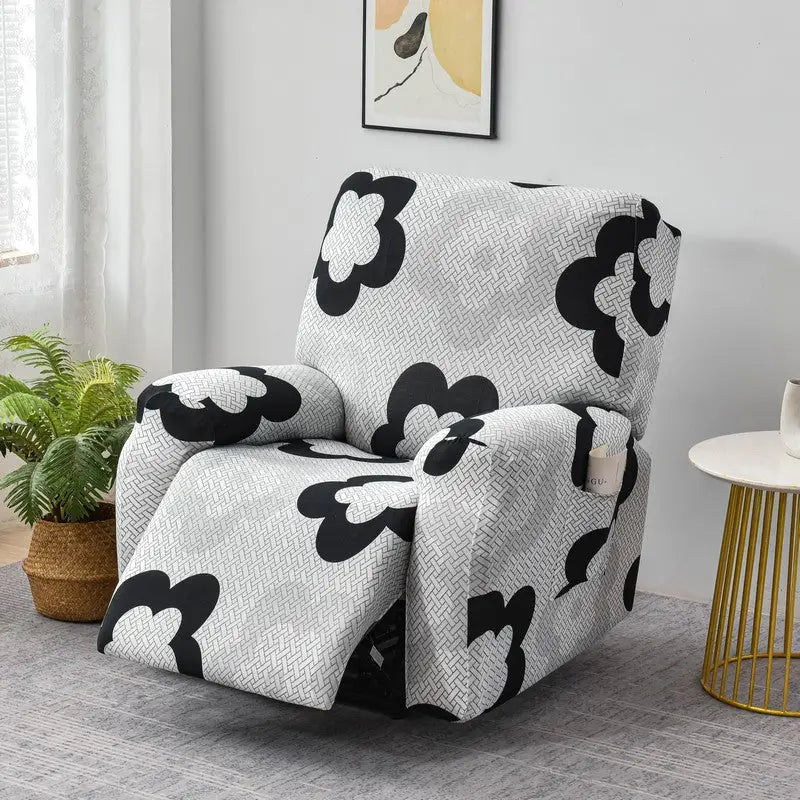 Elegant floral patterned elastic sofa cover enhancing your living room decor