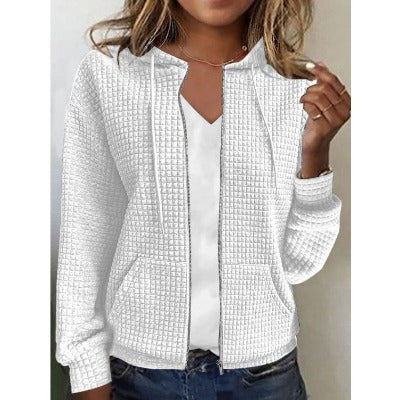 Style Hooded Cardigan Zipper Sweater