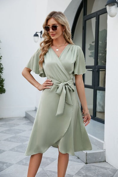 light green dress