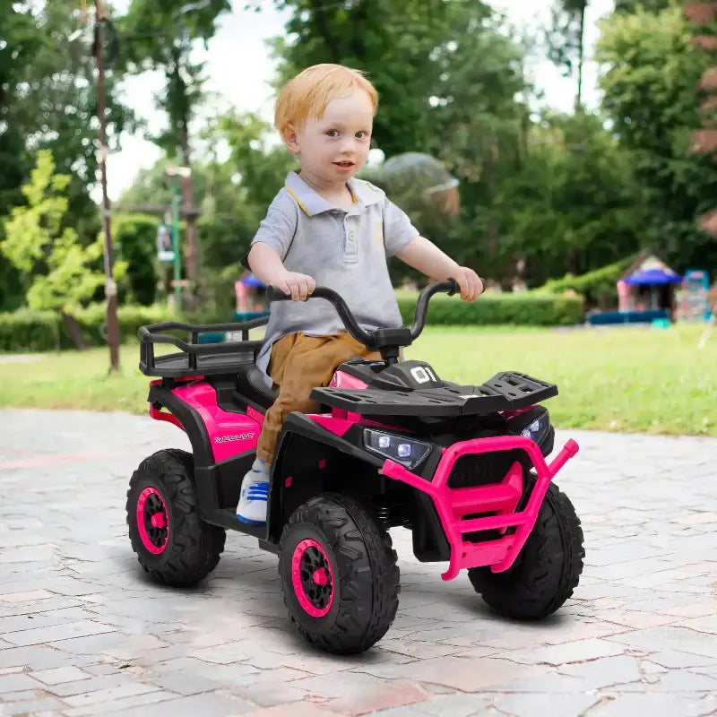 Pink and black kids ATV for safe outdoor fun and adventure