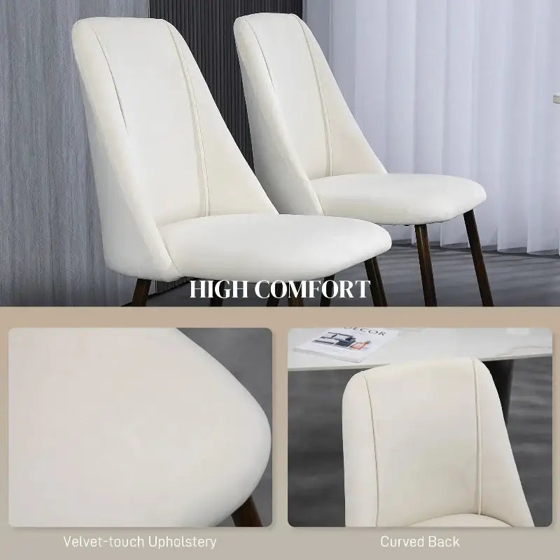 Upholstered Dining Chairs Set of 4 - sleek-selections