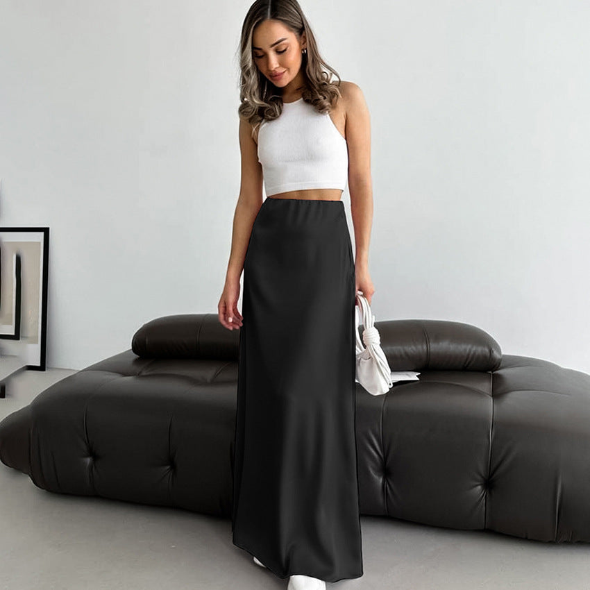 Women's Versatile Slim Fitting Long Skirt