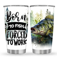 Two fishing-themed tumblers.