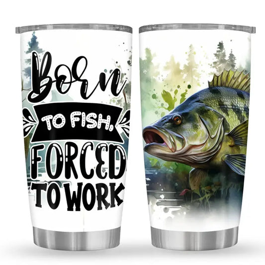 Two fishing-themed tumblers.