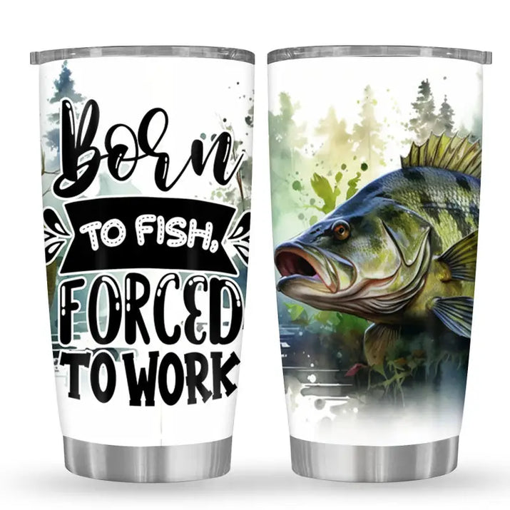 Two fishing-themed tumblers.