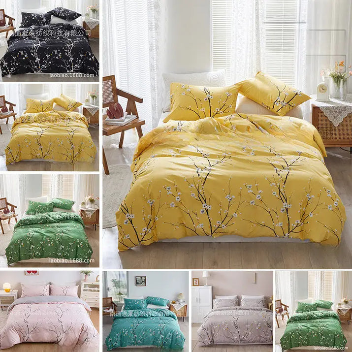 Floral patterned bedding sets.