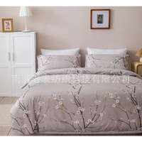 Floral-patterned bedding set.