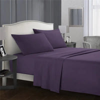 Purple bed sheet set.