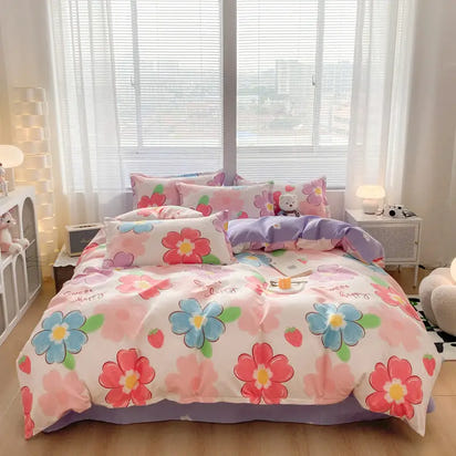 Fresh four-Piece Set Washed Cotton Bedding - sleek-selections