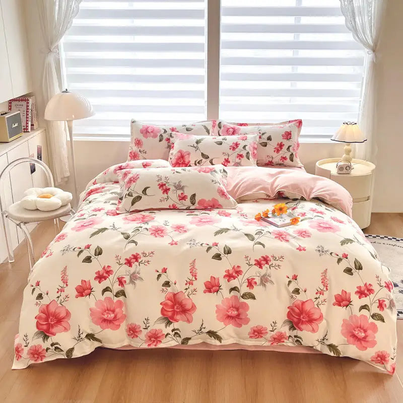 Fresh four-Piece Set Washed Cotton Bedding - sleek-selections