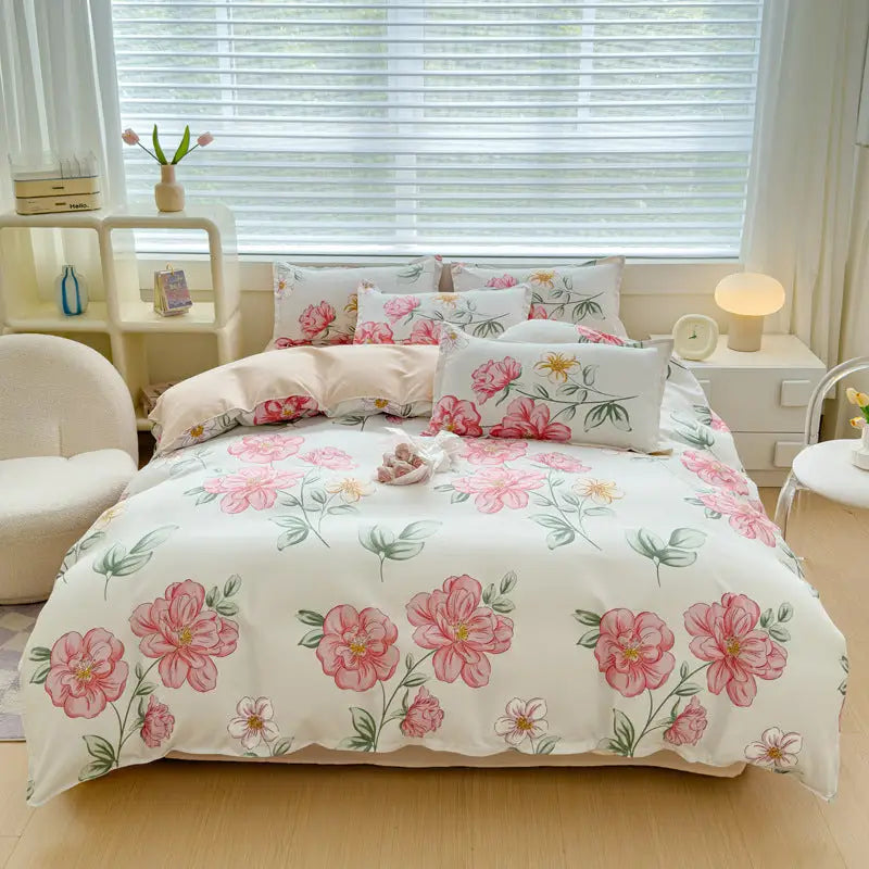 Fresh four-Piece Set Washed Cotton Bedding - sleek-selections