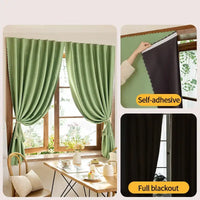 Window blackout curtains.