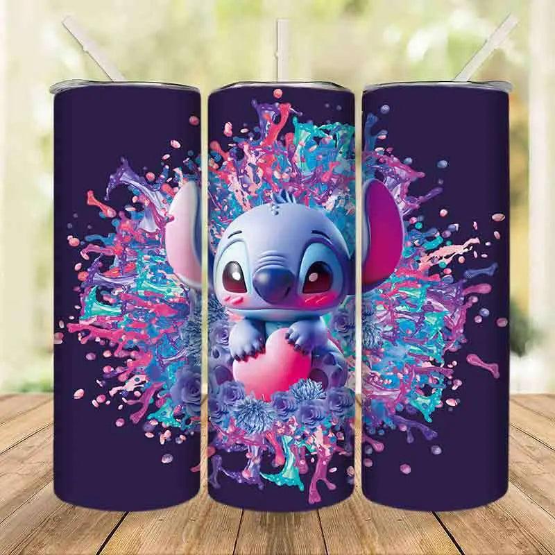 Stitch-themed tumbler set.