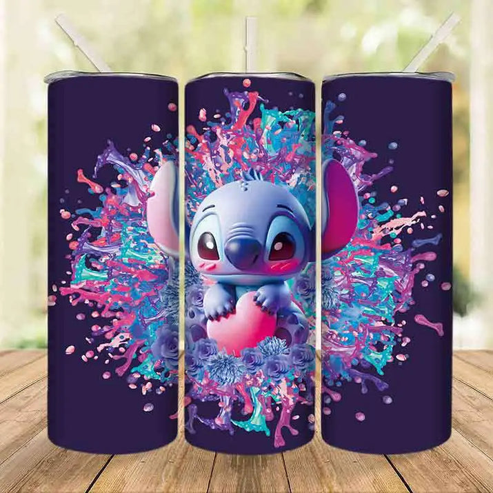 Stitch-themed tumbler set.