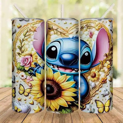 Stitch-themed tumbler set.