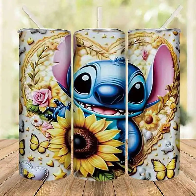 Stitch-themed tumbler set.