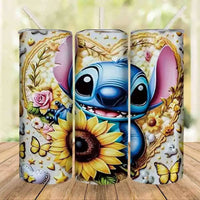 Stitch-themed tumbler set.