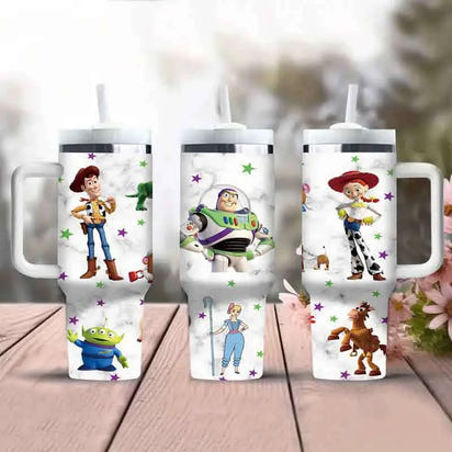 Toy Story character tumblers.