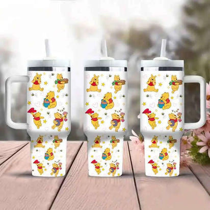 Winnie the Pooh themed tumblers.