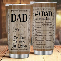 Two ’Dad’ themed tumblers.