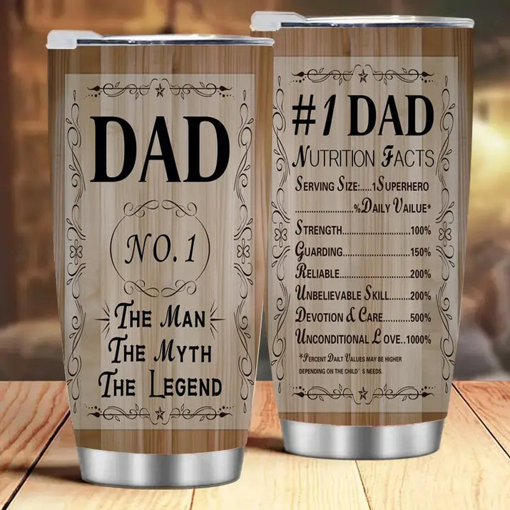 Two ’Dad’ themed tumblers.