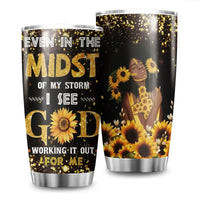 Two sunflower-themed tumblers.