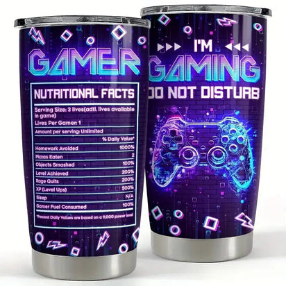 Two gaming-themed tumblers.