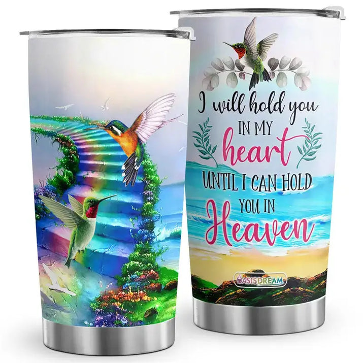 Two decorative tumblers.