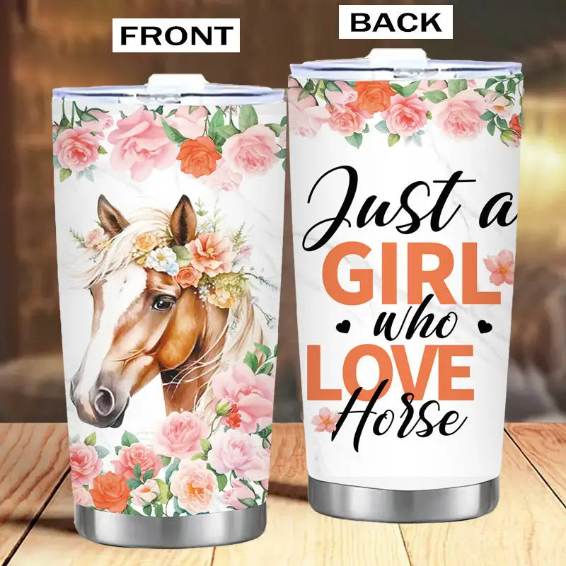 Horse-themed tumbler set.