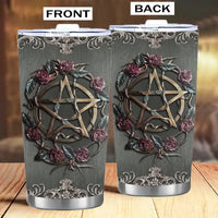 Two pentagram-themed tumblers.